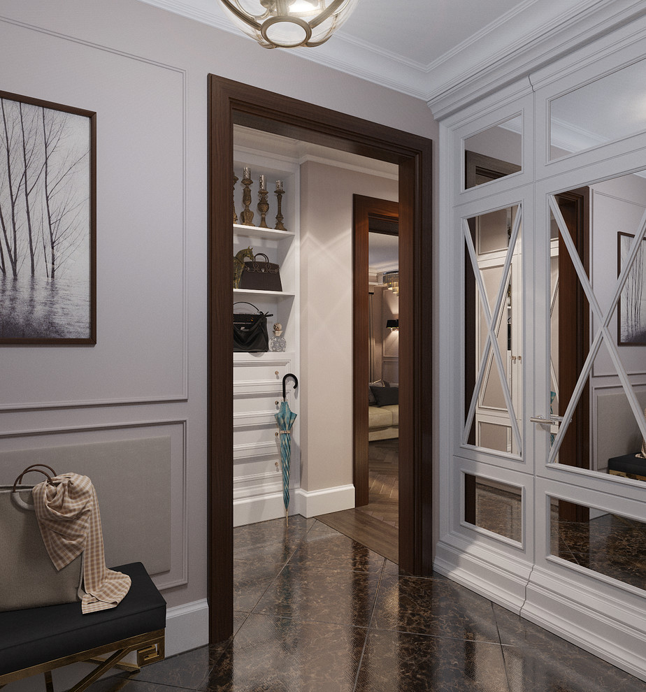 Project of Interiors at private flat at Molodogvardeyskaya Street, Moscow