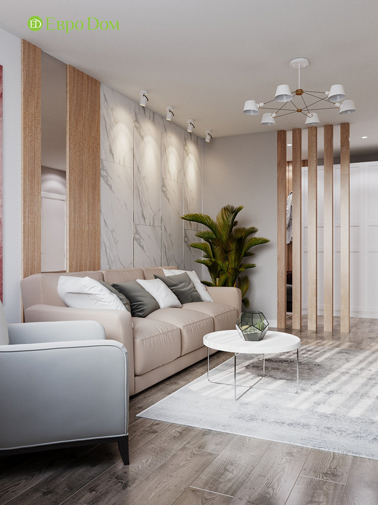 Дизайн интерьера 2-комнатной квартиры 63 кв. м в современном стиле