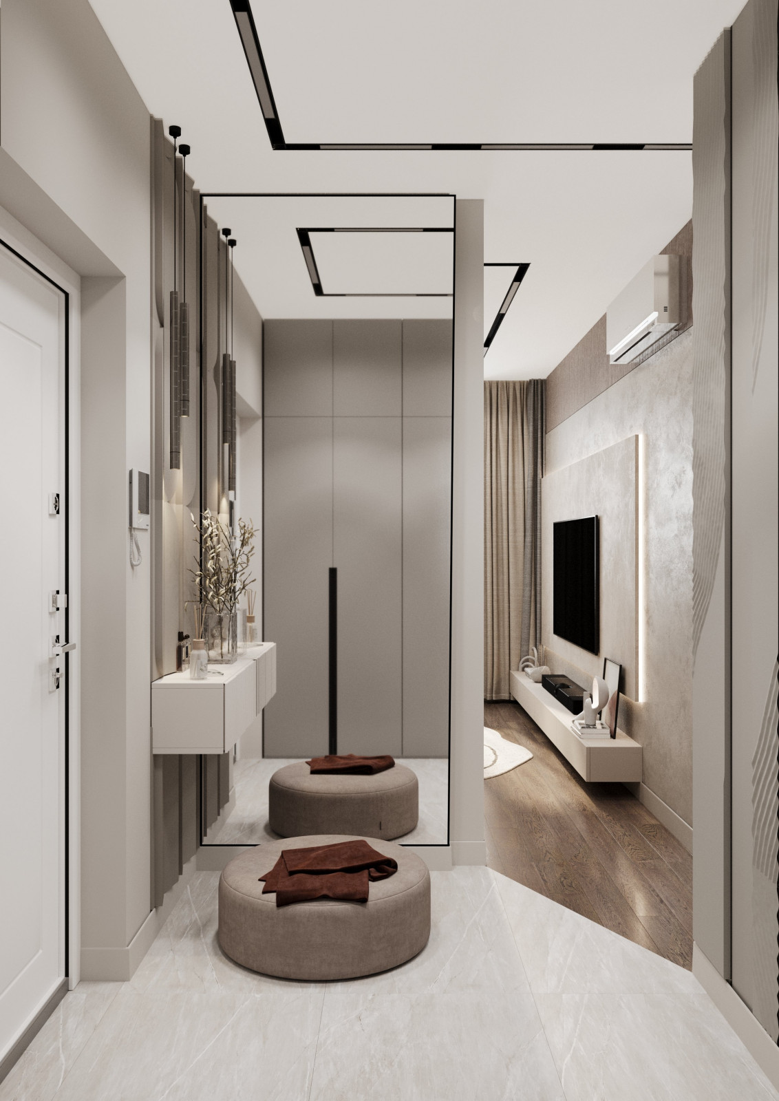 Дизайн-проект квартиры Жк «Вишневый сад» в г. Хабаровск