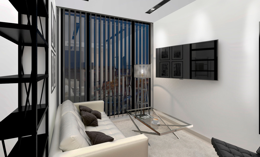 Дизайн апартаментов в стиле black&white. 2013 г. - по мотивам фильма "Американск