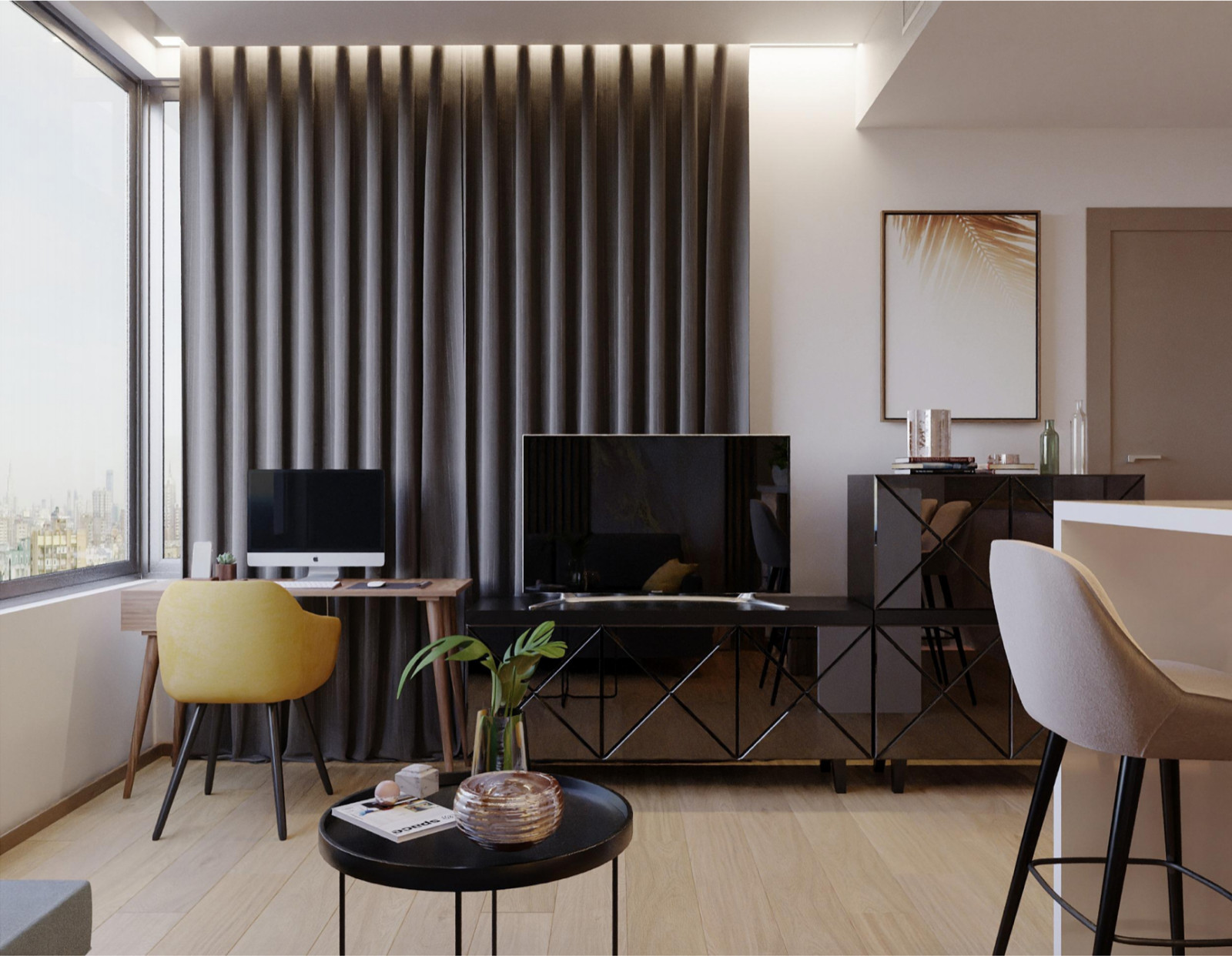 Обложка проекта: Апартаменты "Волга" 57,7м2