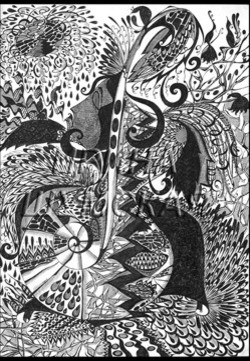 декоративная графика."Магия женщины"