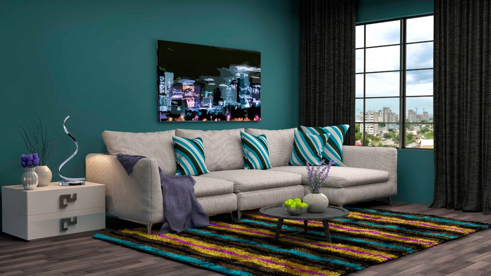 Яркая изумрудная гостиная