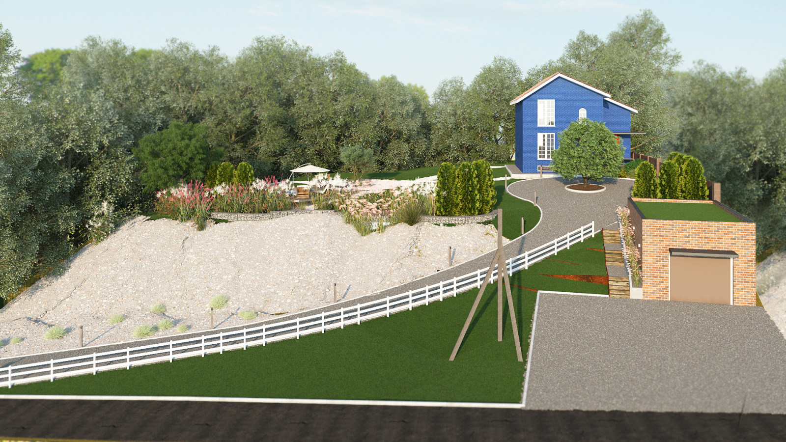 Ландшафтный проект, организация участка.