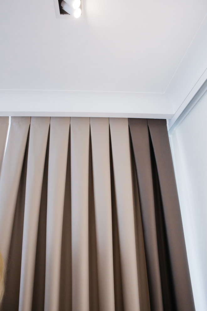 Мужская спальная, шторы блекаут  (ЖК Венский лес г. Уфа)