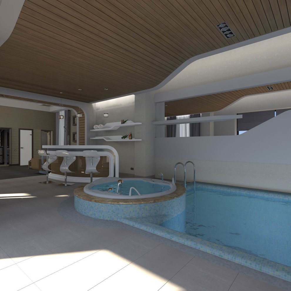 SPA зона с бассейном в частном доме под Харьковом.