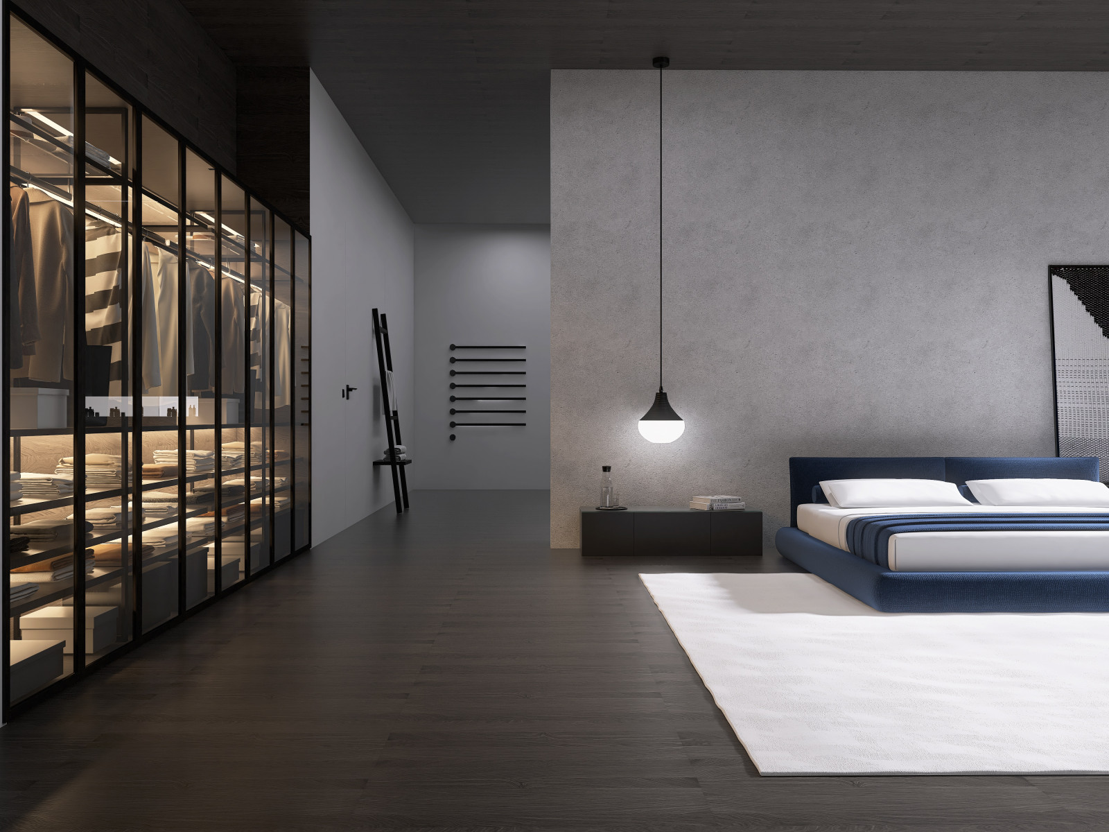 Спальня с атмосферой спокойствия интерьер мастер блока спальни с ванной