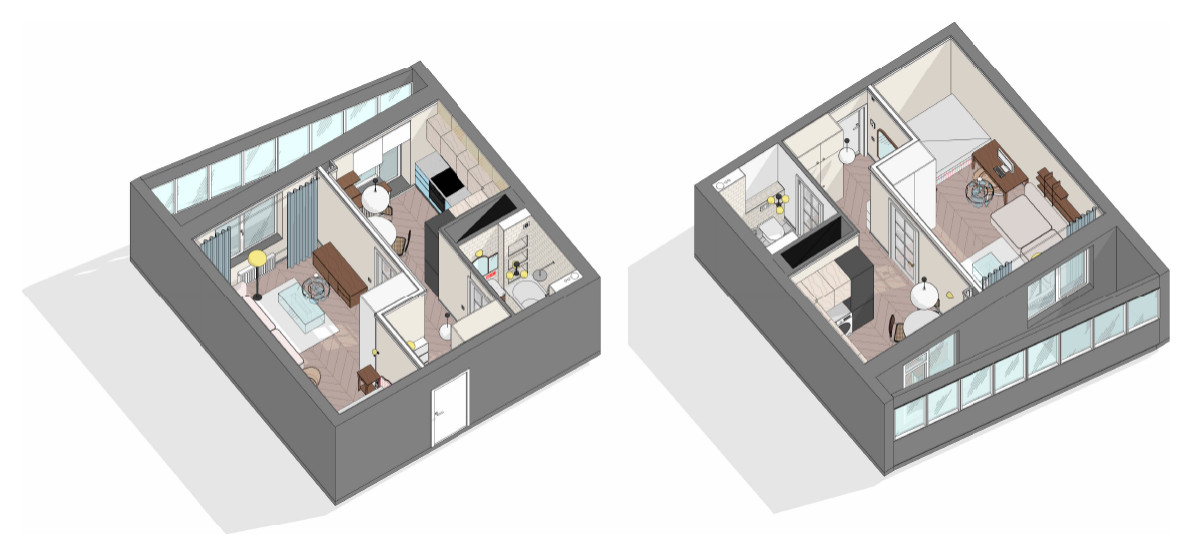 Стиль винтаж в современном интерьере. Проект в коллажах.