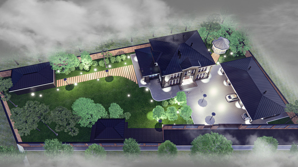 Жилой дом с гаражным комплексом