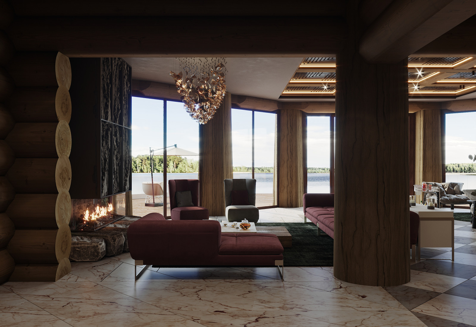 Обложка проекта: ЭСКИЗ-ПРОЕКТ ИНТЕРЬЕРА ДЕРЕВЯННОГО ДОМА