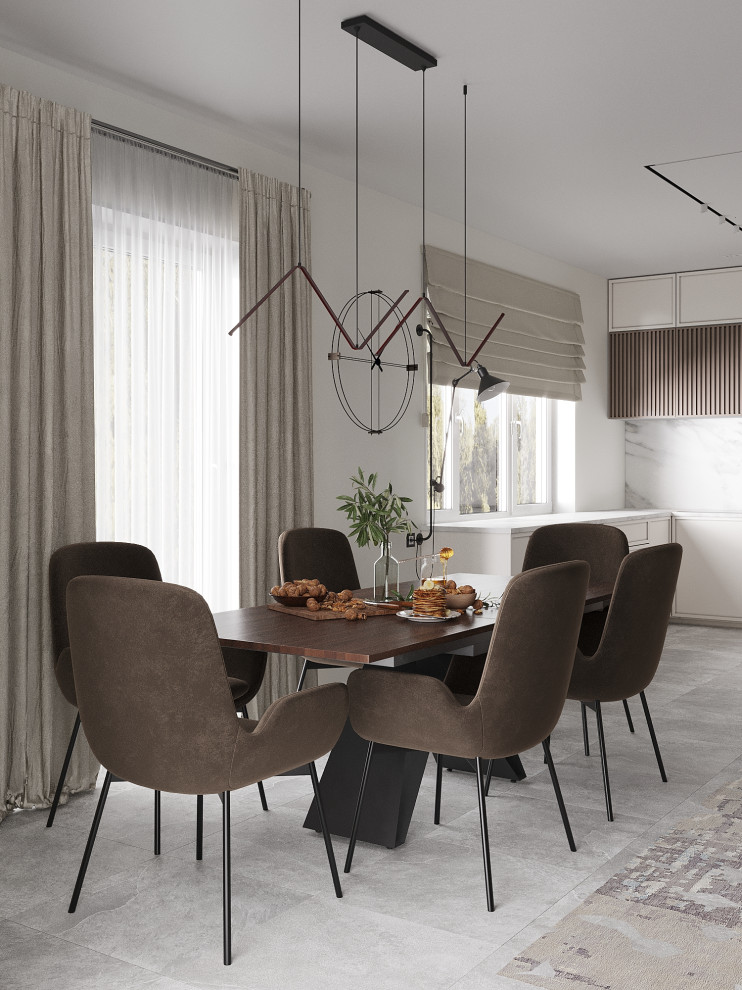 Кухня-гостиная в загородном доме