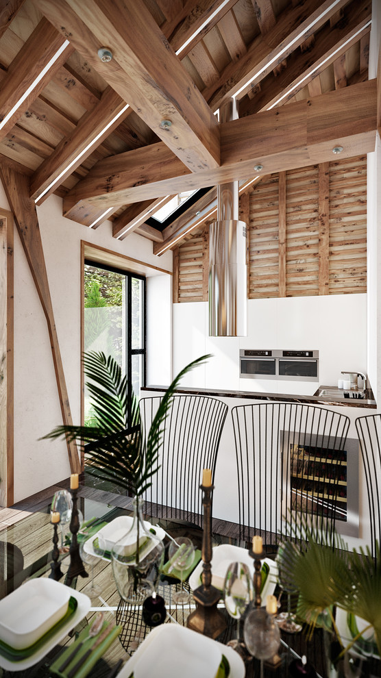 Современная интерпретация шале, просторный загородный дом