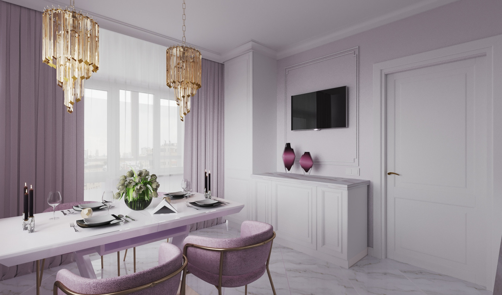 Кухня  в стиле неоклассика