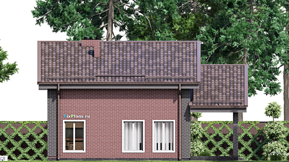 Проект дома с мансардой 9х11 м S107м2 F-15317