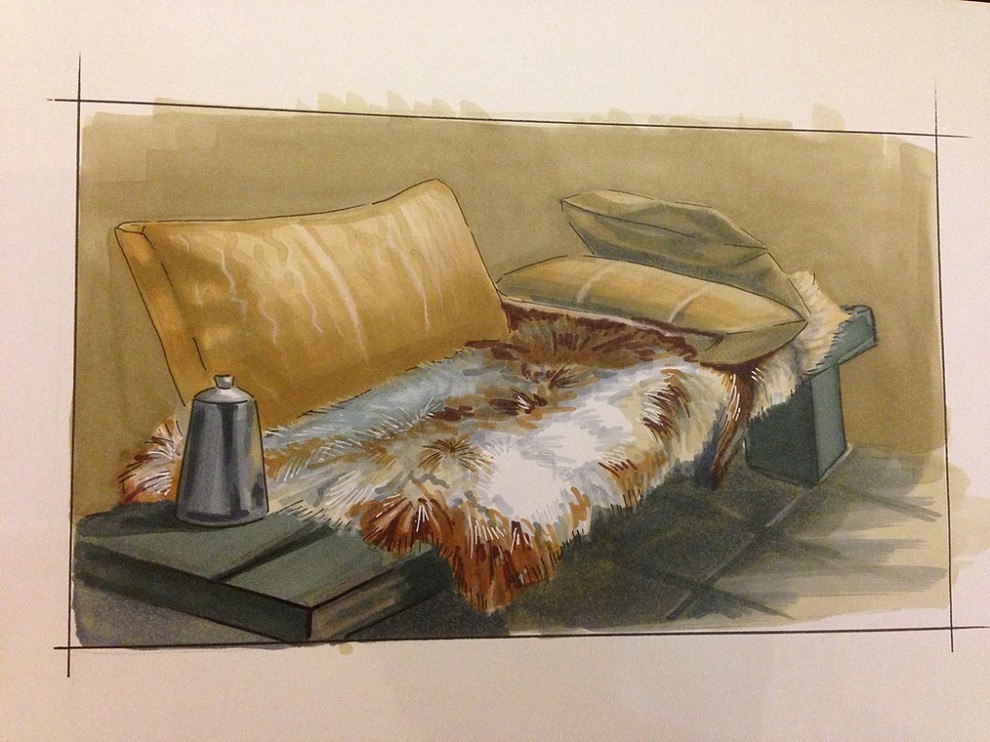 Интерьерные скетчи