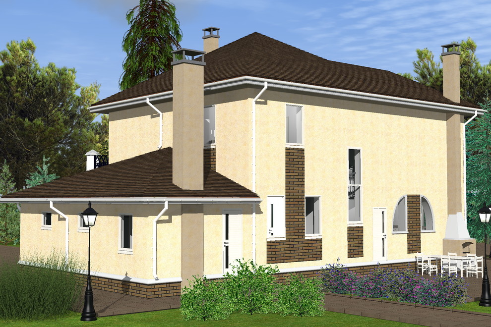 Жилой дом из пеноблока