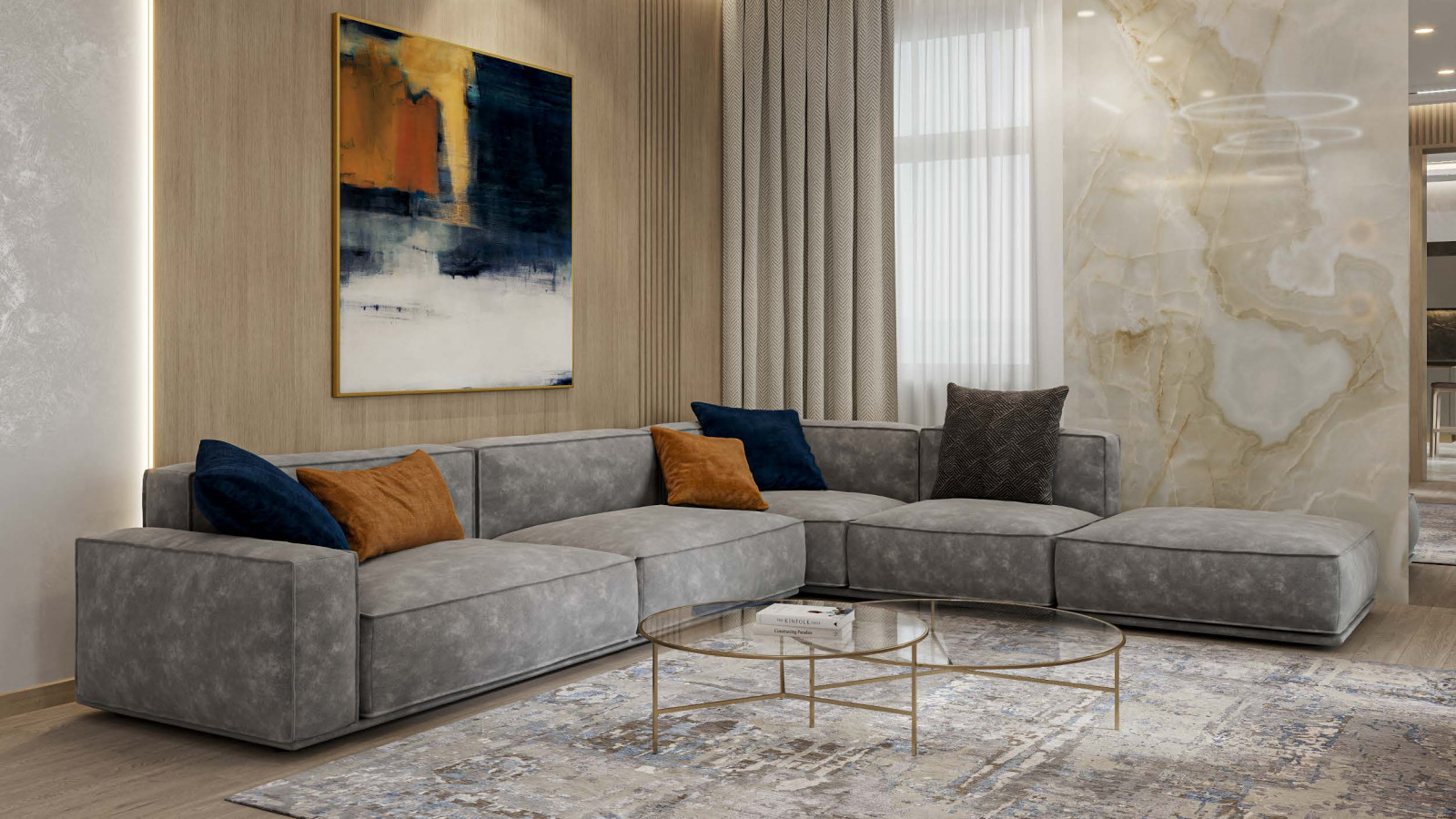 Гостиная в ЖК Титул