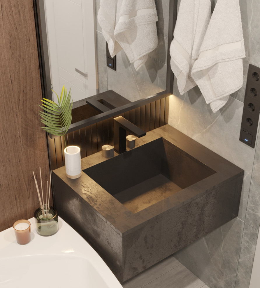 Кухня-гостиная и ванная на Комендантском проспекте