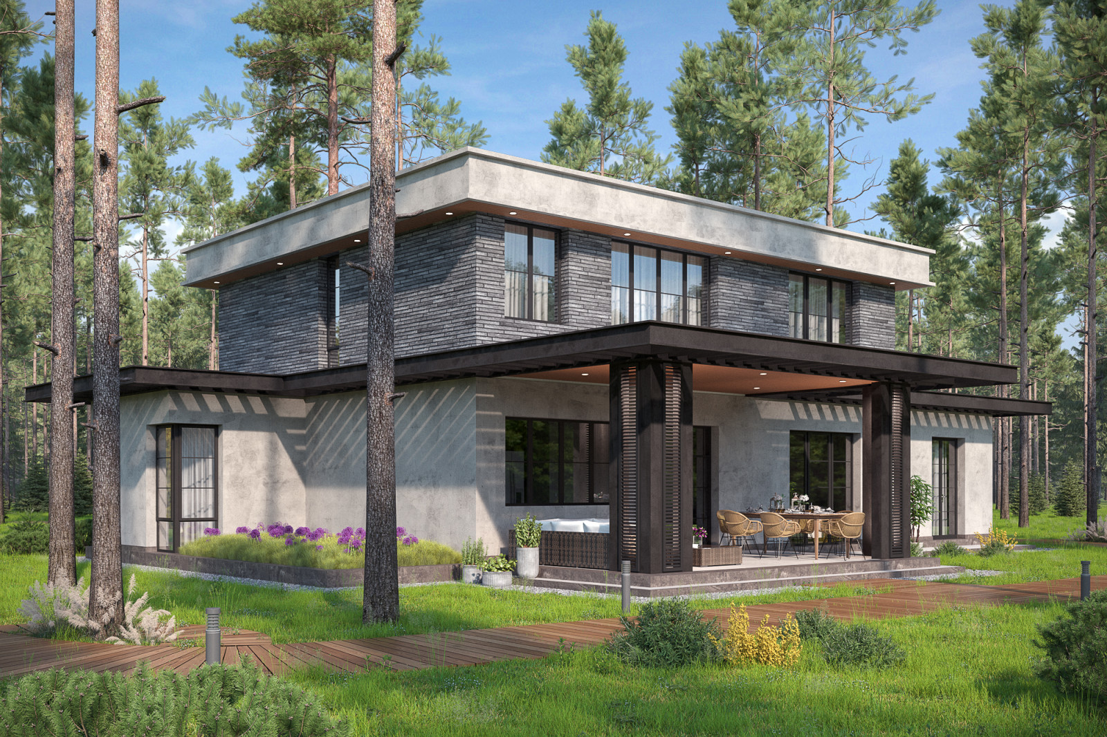 Современный дом в Подушкино