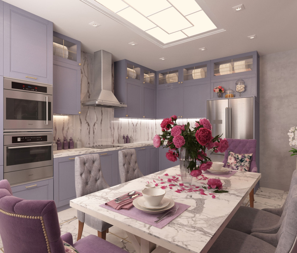 Эклектичный интерьер в ЖК Петровский, 100 кв. м. (г. Новосибирск)