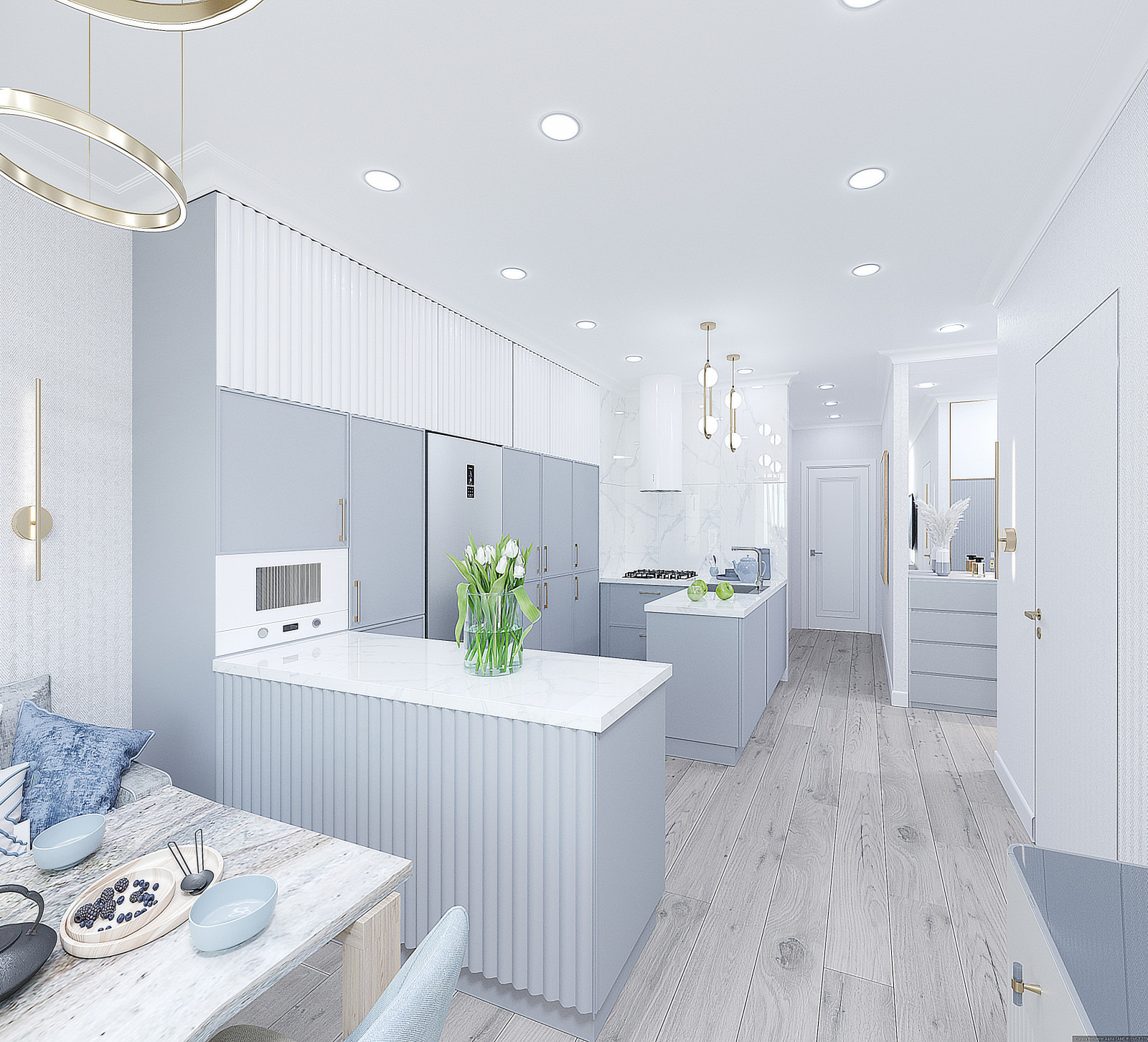 В голубой дымке