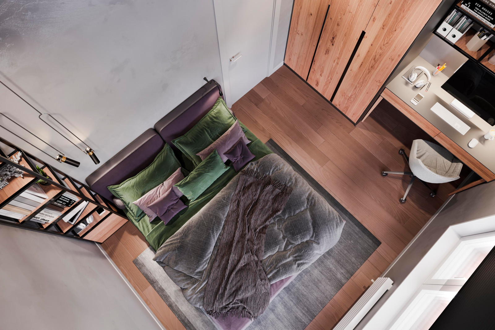 Дизайн и ремонт квартиры в ЖК «Level Амурская» — Сложный серый