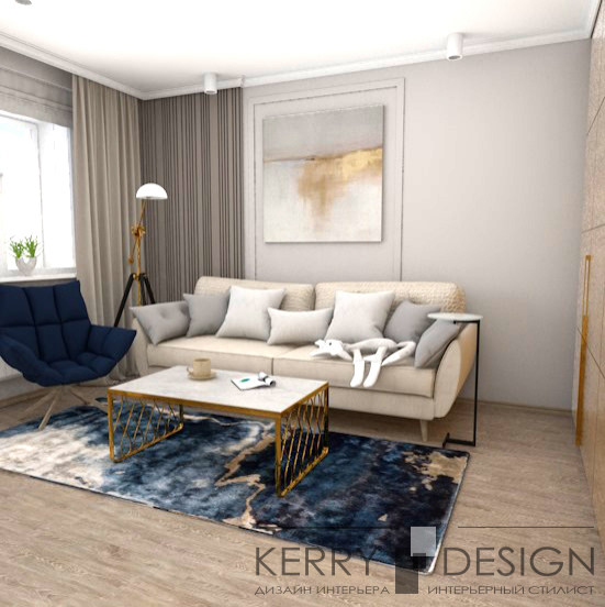 Гостиная в современном стиле 16 кв м