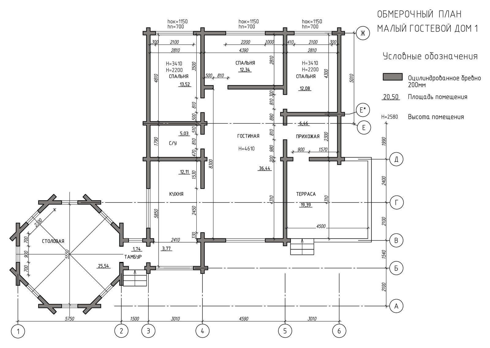Дизайн загородного срубового дома