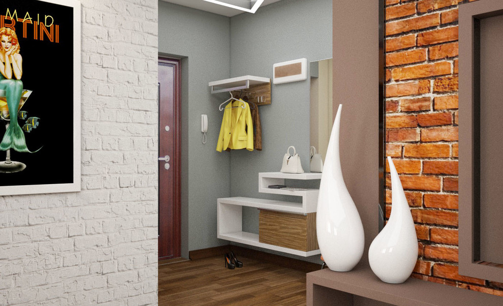 Квартира на Челюскинцев. Студия. Гостиная с кухней.