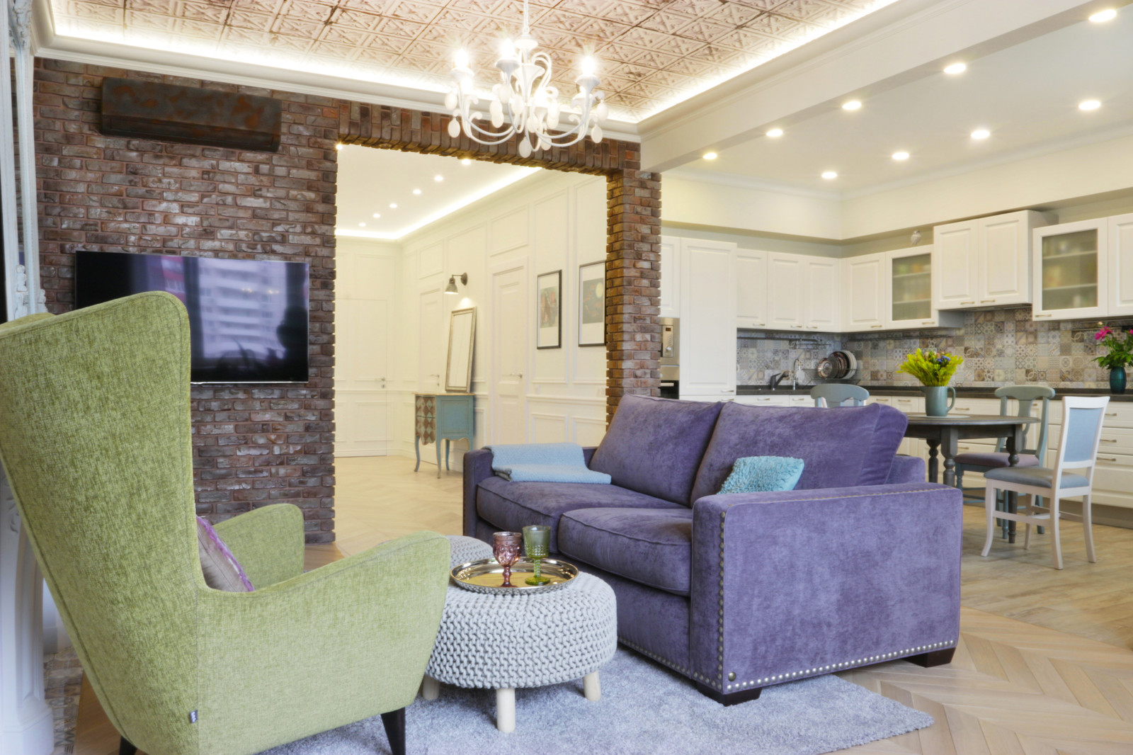 Эклектика на Мичуринском - кухня-столовая