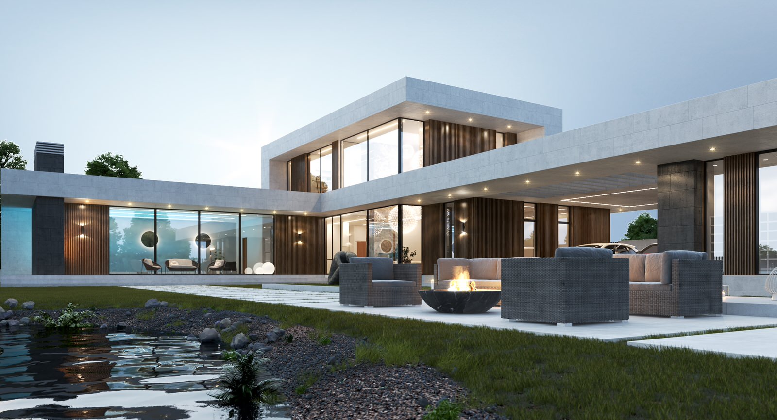 Частный жилой дом с бассейном