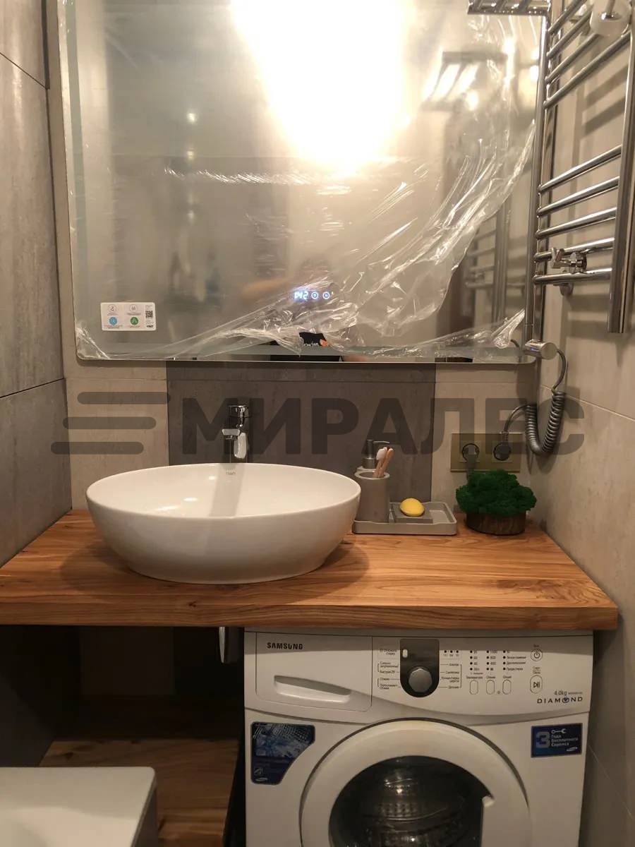 Обложка проекта: Столешница из карагача под раковину