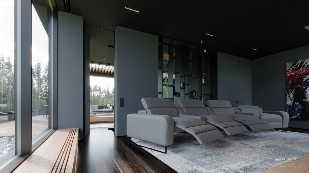 Обложка проекта: Интерьеры виллы под Тулой. Лаунж на крыше.