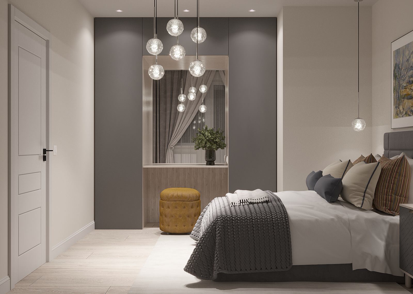 Спальня в современном стиле 12 м2