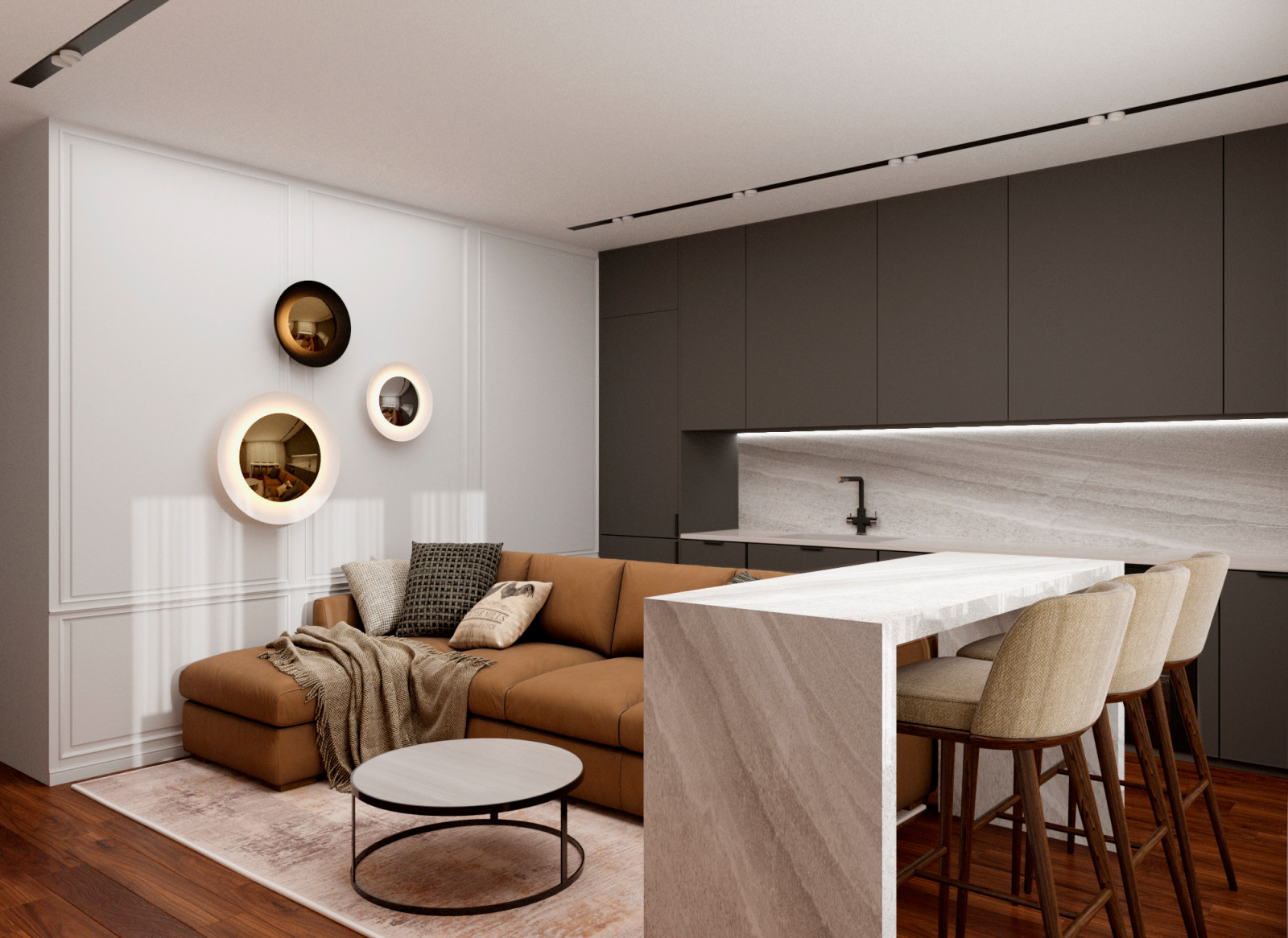 Проект: квартира 46м.кв в ЖК Премьер, г. Пермь