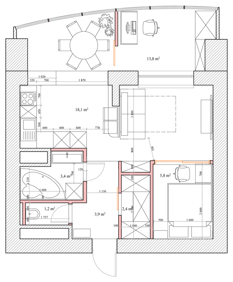 Дизайн-проект квартиры в стиле лофт.