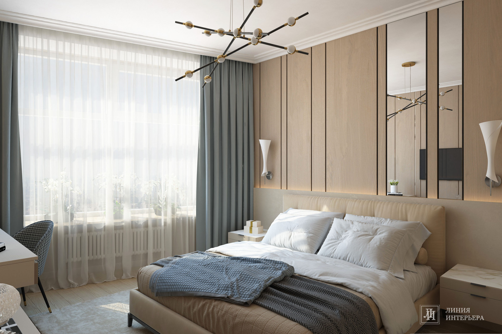 Дизайн интерьера 3-х комнатной квартиры в ЖК Триколор