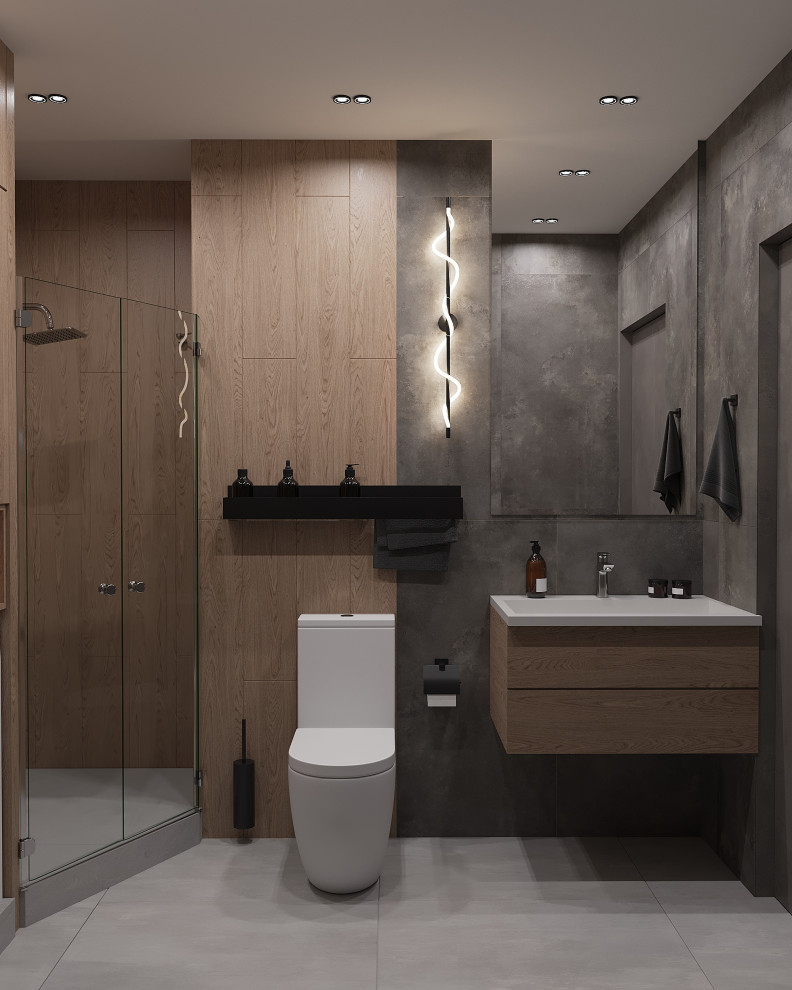 Проект интерьера квартиры 27 м2 в ЖК "Огни"