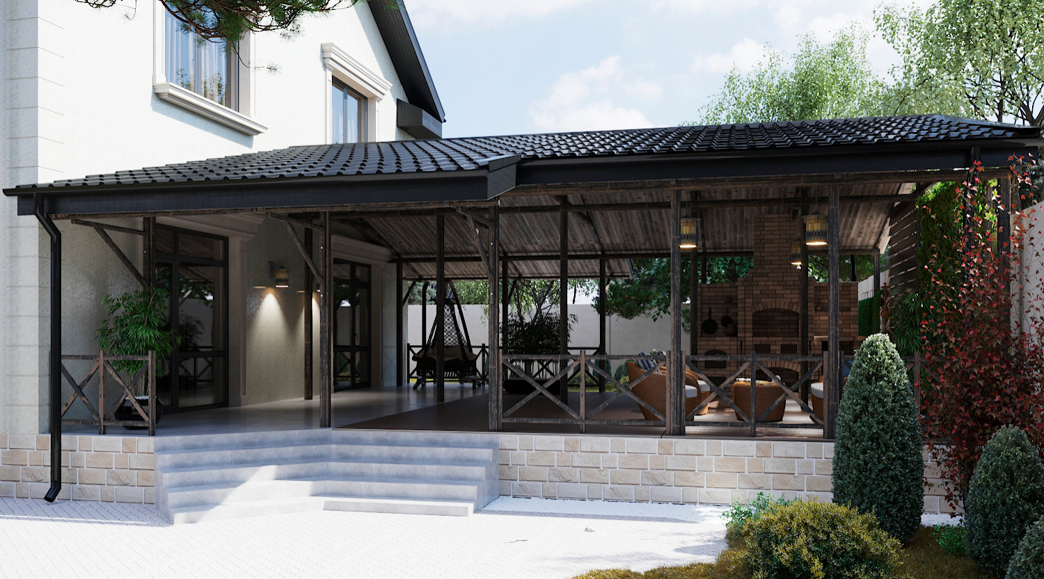 Обложка проекта: дизайн-проект террасы