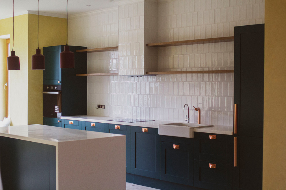 Обложка проекта: Изумрудная кухня в частном доме