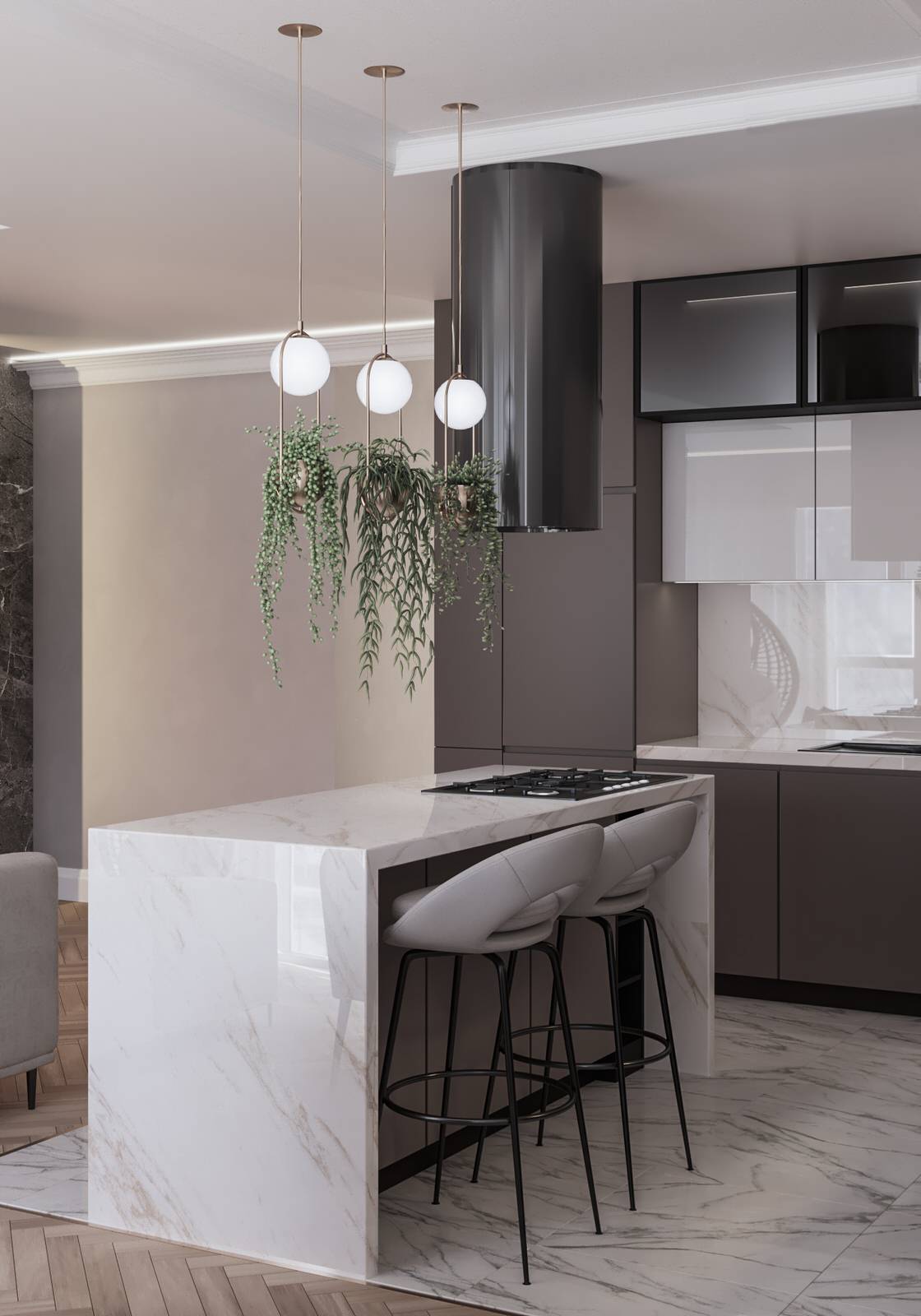 Проект кухни-гостиной г.Иркутск