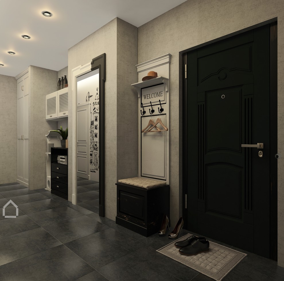 Дизайн интерьера 3-х комнатной квартиры- прихожая