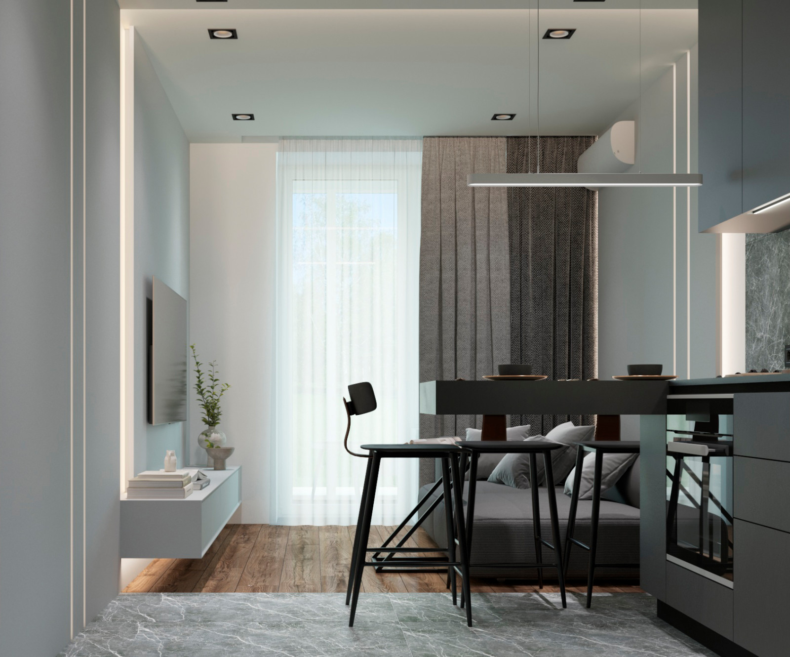 Дизайн проект квартиры 50м