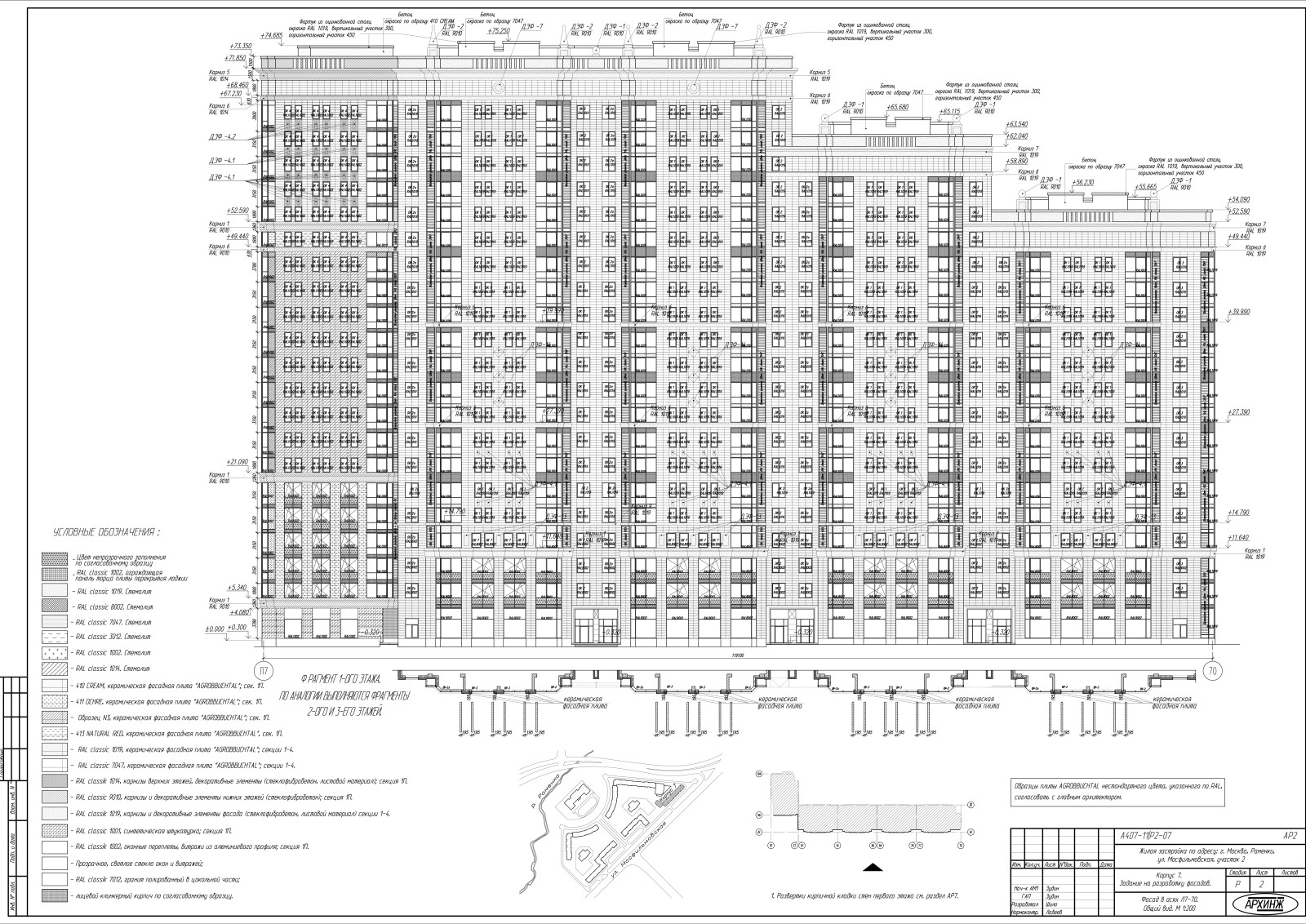 Обложка проекта: Архитектура, Жилой Комплекс "Раменки" на Мосфильмовской улице