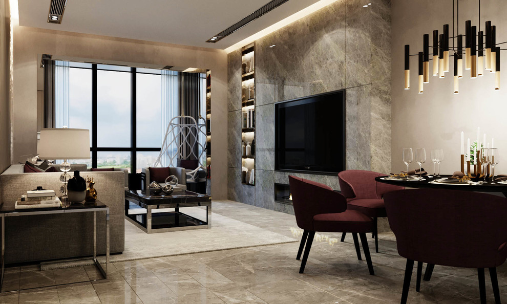 Гостиная в ЖК Clever Park