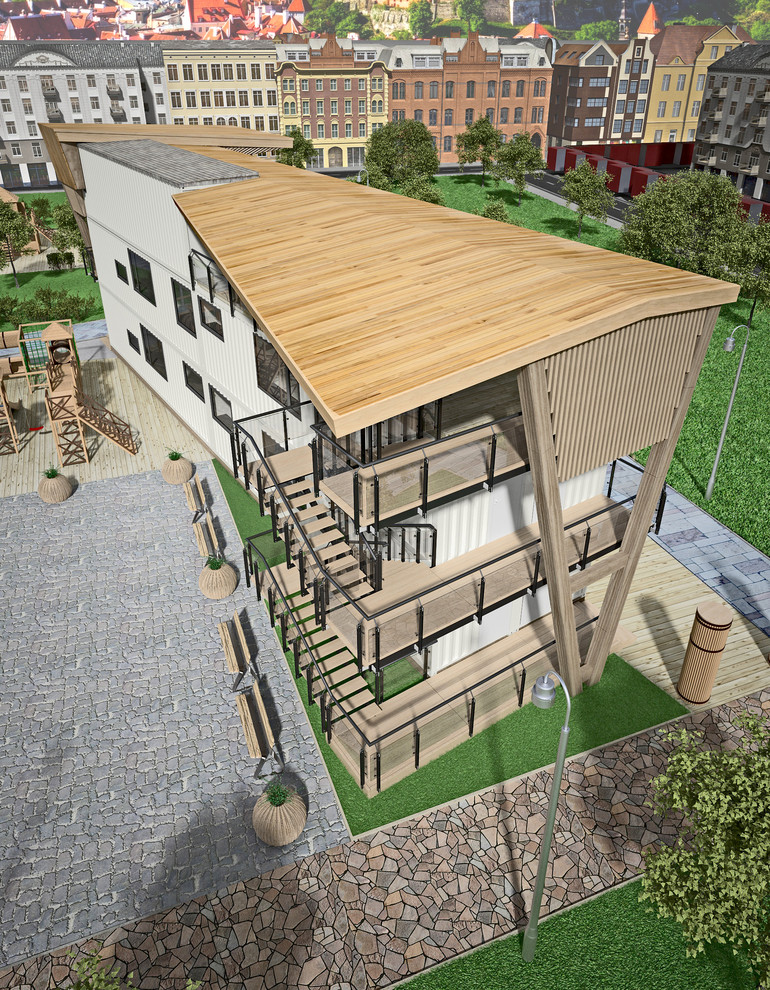 Дом из морских контейнеров