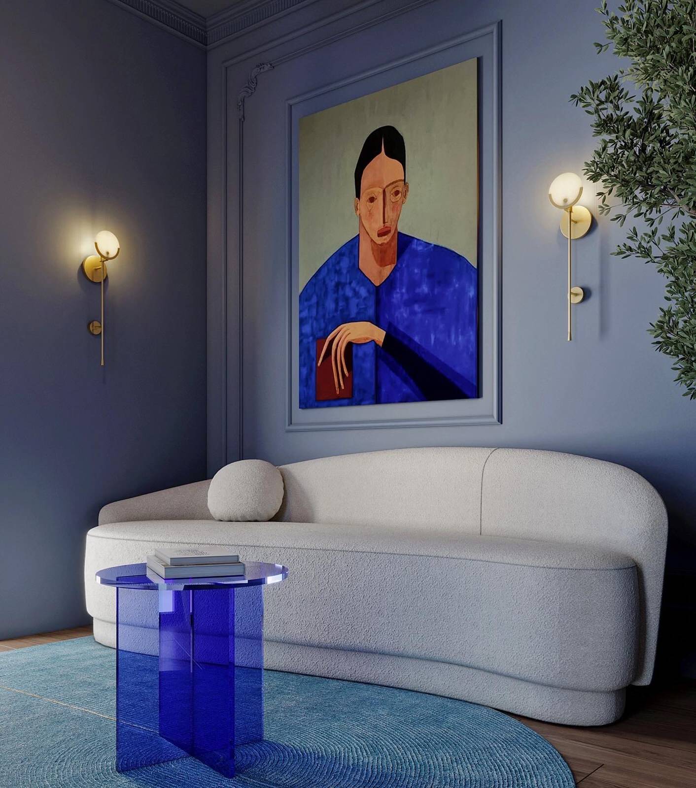 Обложка проекта: «Спокойствие и только спокойствие» дизайн кабинета психолога в частном доме