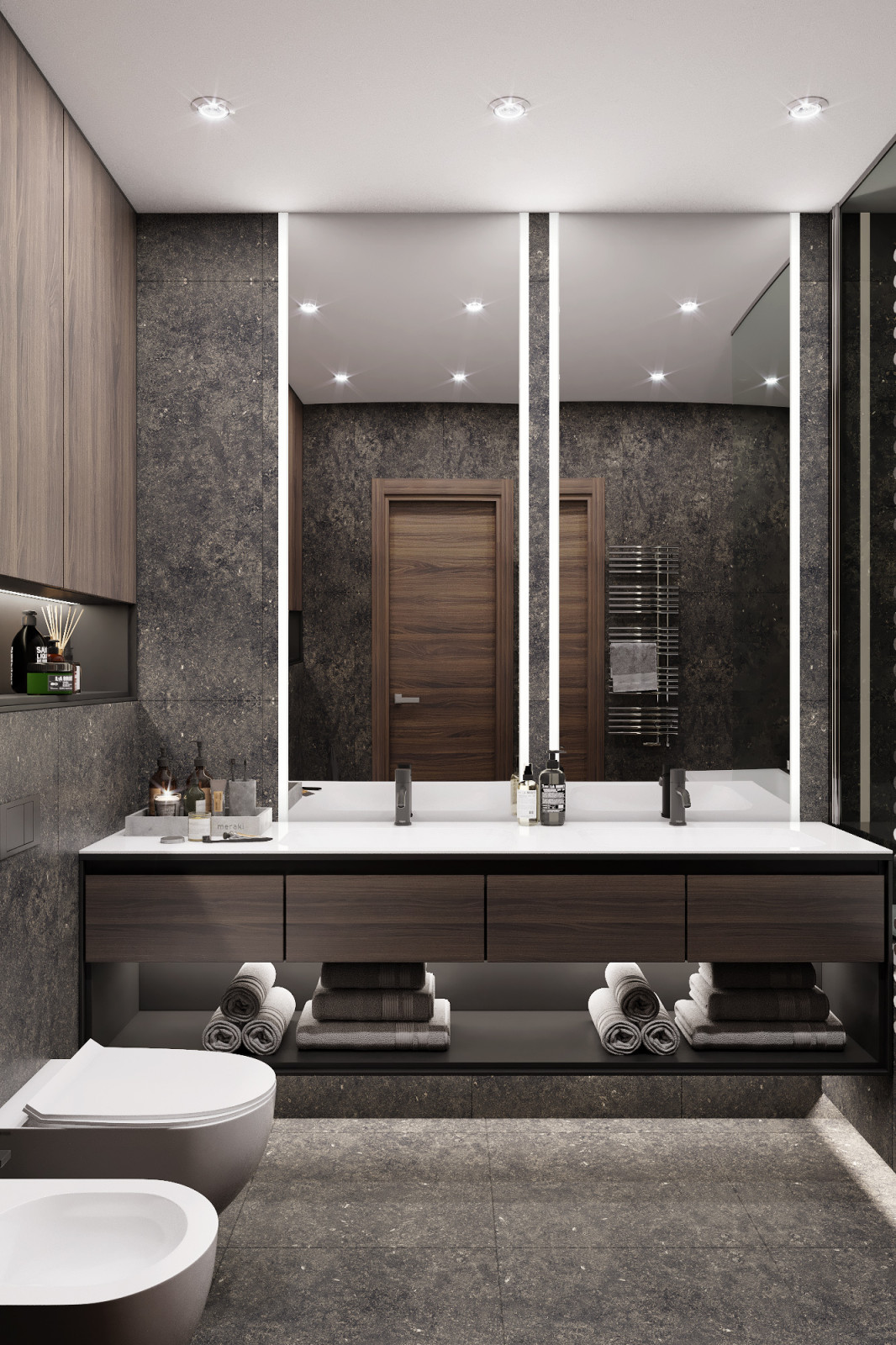 Квартира выполнена в современном стиле