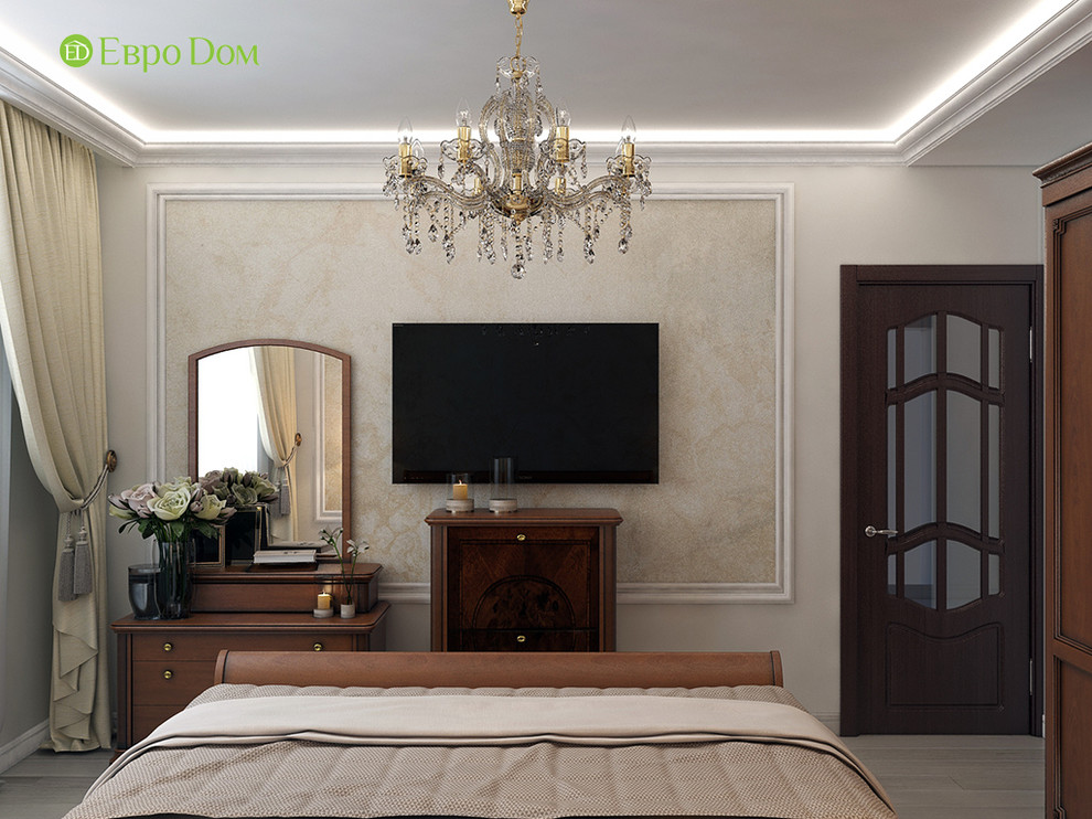 Дизайн двухкомнатной квартиры 52 кв. м в стиле неоклассика