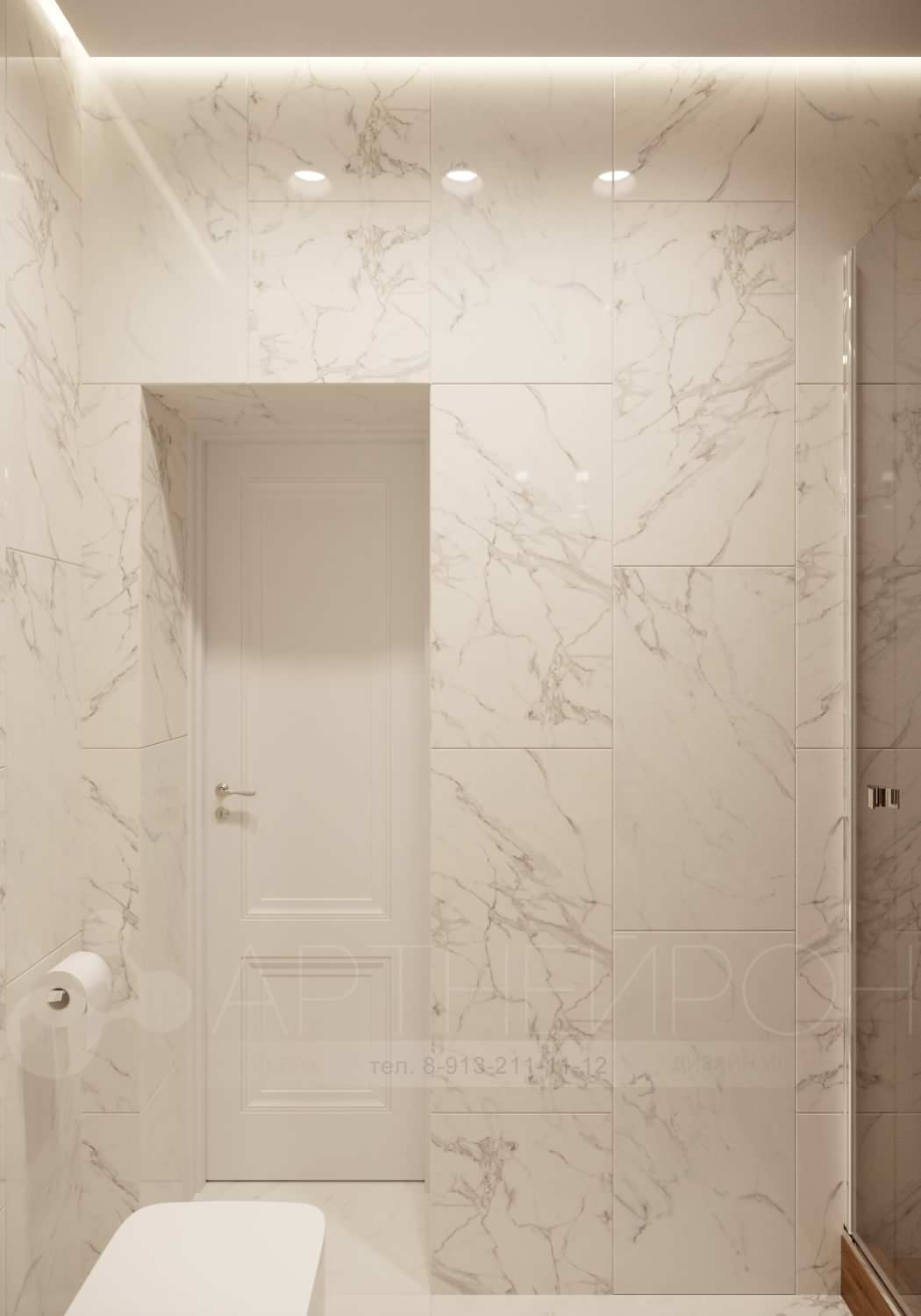 Обложка проекта: Интерьер санузла + душ